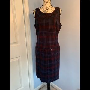 JG Hook Navy Plaid Jumper/Dress, Sz. 10